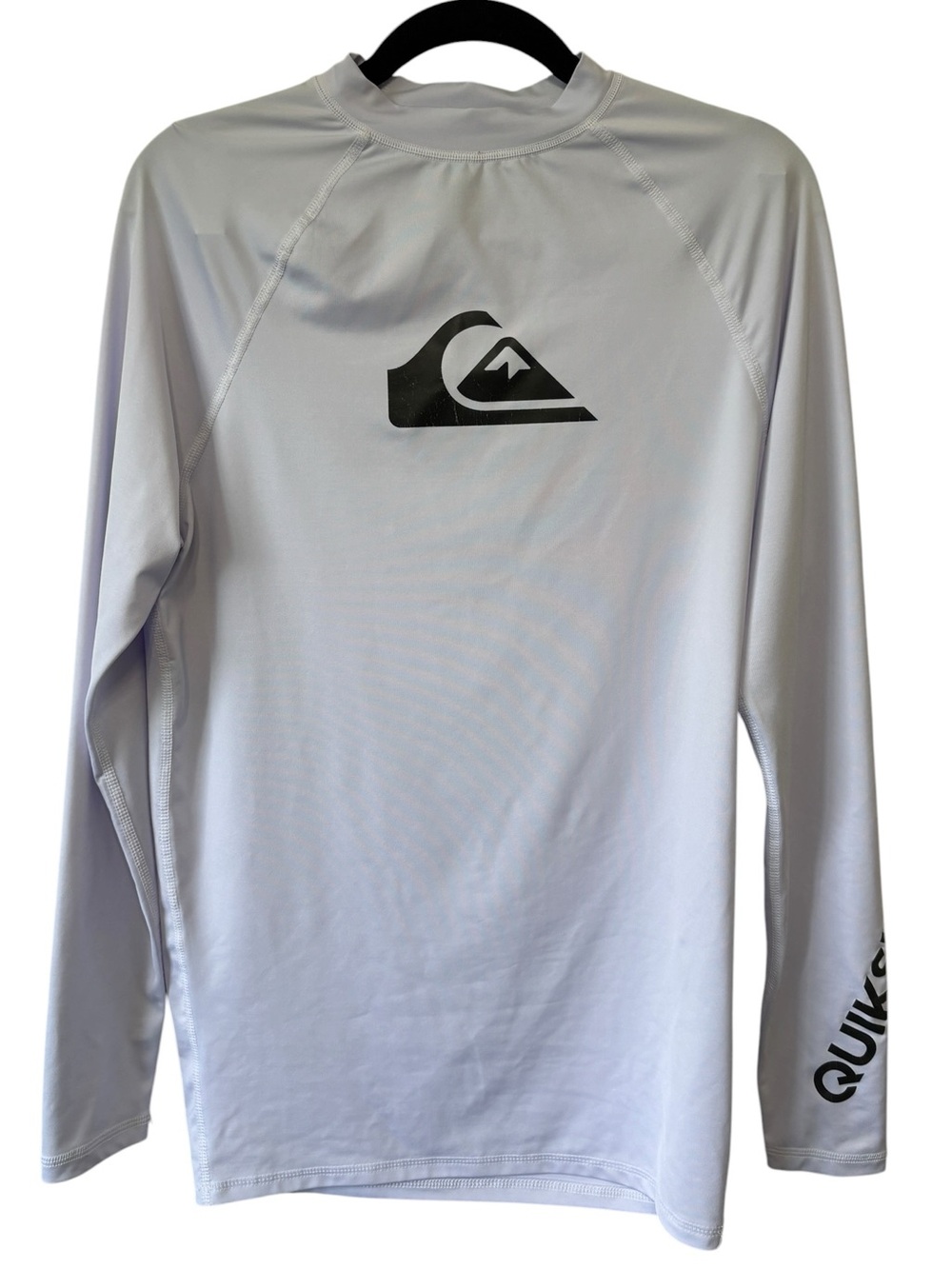 Quiksilver White Long-Sleeve Surf Swim Rash Guard UPF 50+ Men’s L